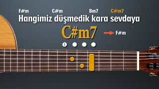 Hangimiz Sevmedik gitar akorları cover Cm [upl. by Sirred]