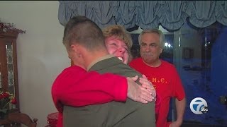 Marine surprises family just in time for Christmas [upl. by Cullen]