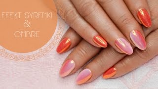 ♦Manicure hybrydowy Ombre amp Efekt SyrenkiSemilacIndigo♦ [upl. by Llenehc]