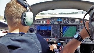 Diamond DA42 Twinstar  Takeoff from Daytona Beach Intl  Training Flight [upl. by Sapienza]