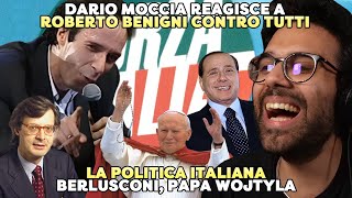 DARIO MOCCIA REAGISCE a ROBERTO BENIGNI contro TUTTI  BERLUSCONI il PAPA e la POLITICA ITALIANA [upl. by Quiteria]