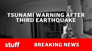 Tsunami warning for parts of Northland NZ after third earthquake hits  Stuffconz [upl. by Lamarre]