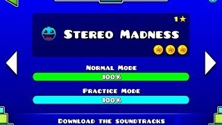 Geometry Dash  Level 1 Stereo Madness All Coins [upl. by Mariann]