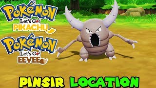 HOW TO FIND PINSIR IN POKEMON LETS GO PIKACHU AND EEVEE  PINSIR LOCATION [upl. by Indyc157]