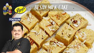 Besan Milk Cake  Chef Venkatesh Bhat  Deepavali special sweets  Diwali festival desserts [upl. by Adoh]