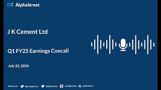 J K Cement Ltd Q1 FY202425 Earnings Conference Call [upl. by Cale]