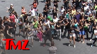 Carlton Dance Flash Mob  Alfonso Ribeiro LEADS  TMZ [upl. by Annairam606]