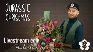 Chunky Jurassic Christmas Tree by Mike Boerma Floral Design Demo [upl. by Had647]