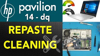 How to repaste  service Hp Pavilion 14 dq 1xxx series laptop [upl. by Emelun]