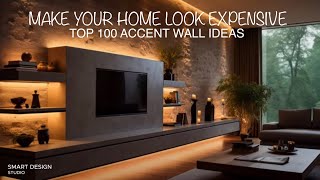 Top 100 ACCENT WALL IDEAS  TV wall living room lobby  ARCHITECTURE amp INTERIOR DESIGN CONCEPT [upl. by Zetta]