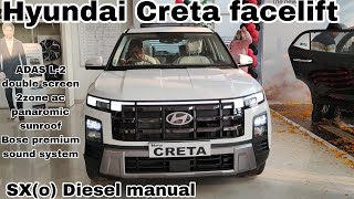 hyundai creta 2024 facelift sxo diesel manual detailed review [upl. by Akinert]