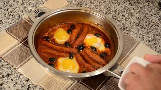 وصفة سهلة للهواة مرقاز بالصلصةrecette facile pour les amateurs merguez en sauce [upl. by Cookie]