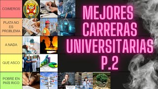 LAS CARRERAS MEJOR PAGADAS DEL PERÚ 👷📚 2DA PARTE TIER LIST Deja de ser pobretón [upl. by Dene]