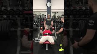 250kg Bench Press For 3 Reps powerlifting benchpress [upl. by Stimson928]