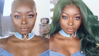 EASY CUSTOMIZE WIG  START TO FINISHED 💚 [upl. by Aennaej]