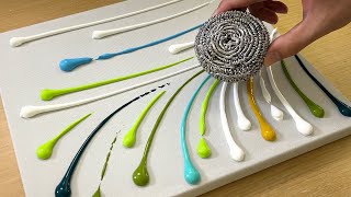 Iron Scrubber Painting Technique for Beginners  Acrylic Painting [upl. by Matronna]