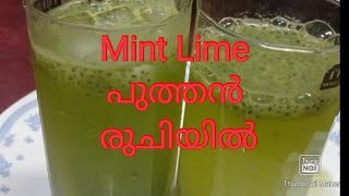 Mint lime recipe  Lime juice with mint leaves  special line juice recipe malayalam kaskas lime [upl. by Joelly]