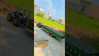 John Deere with long trolley full loaded 🔥🔥construction time🚧🚧 [upl. by Ailalue]