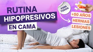 HIPOPRESIVOS EN CAMA  15 MIN  Apto para personas con hernias jubilados o lesionados [upl. by Ihc]