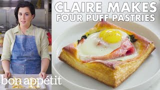 Claire Makes Four Easy Puff Pastry Recipes  Bon Appétit [upl. by Iralav306]