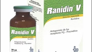 Ranidin V 25mg x 20 ml solución inyectable de uso veterinario [upl. by Rochella]