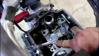 CRF250R Engine Installation  Top End Assembly [upl. by Deeanne]