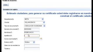 TUTORIAL CERTIFICADO CATASTRAL EN LÍNEA Registro [upl. by Godart]