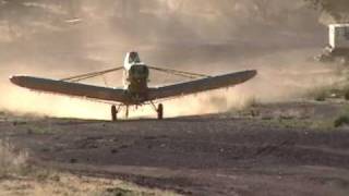 Piper Pawnee pa25 XBDPO taking off in the morning and passing by [upl. by Eceined604]