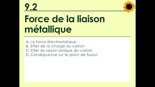 92 Force de la liaison métallique [upl. by Ilrahs]