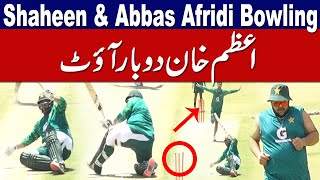 Shaheen and Abbas Afridi Dangerous Bowling to Azam Khan [upl. by Havstad]