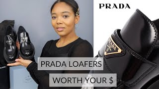 PRADA LOAFERS  UNBOXING amp REVIEW amp SIZING  CRAYNEG [upl. by Welcome657]