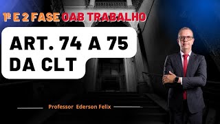 1 e 2 fase OAB Trabalho  AULA AO VIVO  Dicas [upl. by Narruc889]