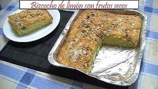 Bizcocho de limón con frutos secos  Receta de Cocina en Familia [upl. by Sapphire43]