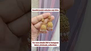 Beautiful jumkhi collection only 550rs jewellery earrings buttakammalu buttaearrings trending [upl. by Kcire846]