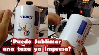 Sublimar espacios blancos en taza ya impresa o sublimada [upl. by Otrevogir]