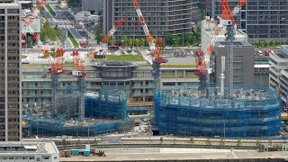 ザ 豊海タワー マリン＆スカイ（THE TOYOMI TOWER MARINEampSKY）高さ189mのツインタワーマンション 豊海地区第一種市街地再開発事業の建設状況（2024年5月26日） [upl. by Assetnoc]