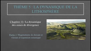 Chapitre 11 – Partie1 Magmatisme de dorsale et vitesses d’expansion océanique [upl. by Astrid743]