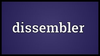 Dissembler Meaning [upl. by Sheng]