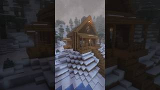 Minecraft Cozy Log Cabin minecraft shorts [upl. by Belsky]