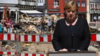 Nach dem Hochwasser – Merkel „Erschreckende Schäden entsetzliche Zustände“ [upl. by Dloraj]