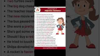 50 Adjectives Sentences Examples Adjectives Words in Sentences adjective grammar [upl. by Sarette]