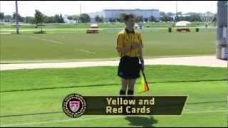 US Soccer Assistant Referee Signals [upl. by Akcinehs859]