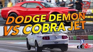 Dodge Demon vs 2012 Mustang Cobra Jet [upl. by Maryann475]