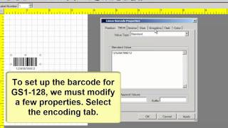 How to Create GS1128Barcodes using the BarcodeLabelSoftware [upl. by Jean-Claude]