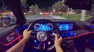 2021 Mercedes AMG E53 4Matic Coupe POV Night Drive 3D AudioASMR [upl. by Nichola]