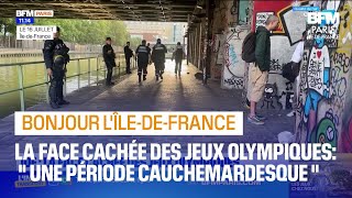 Campements évacués étudiants déménagés la face cachée des JO en ÎledeFrance [upl. by Holleran868]