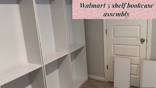 Mainstays 5 shelf bookcase assembly [upl. by Ayisan]