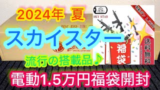 『2024年夏エアガン福袋』 スカイスターさん夏の電子トリガー 15万円福袋を開封してみました！ フォースター系列福袋 [upl. by Naehgem]