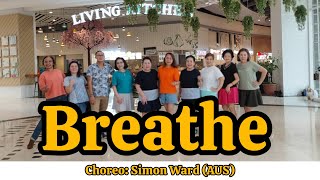 Breathe  line dance  Simon Ward AUS  LW COMMUNITY [upl. by Larry]