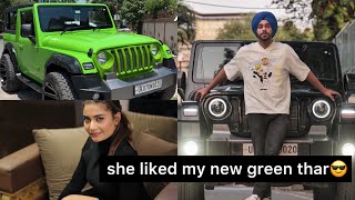 She liked My New Green Thar 😍 Teena Dehradun Aagayi ✨ Ab video shoot Karengey🔥 [upl. by Assilam]